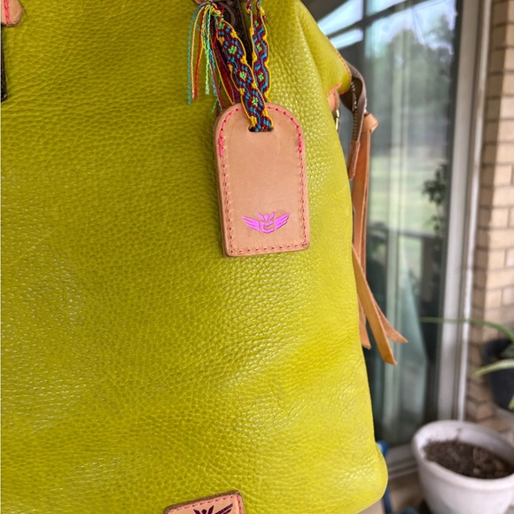 Consuela Vibrant Green Leather Backpack - Picture 5 of 8